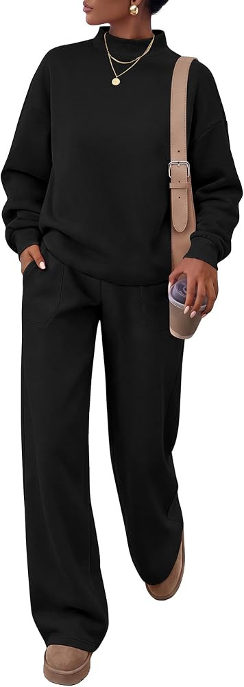 ANRABESS Two Piece Sets for Women Striped Lounge Set | Amazon (US)