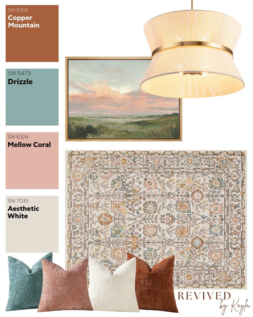 Room design mood board with rust, blue, and pink decor 🩷✨

#homedesign #homedecor #roomdesign #roomdecor #modernhome #decor #homeinspo #homestyle #homestyling #pink #moodboard #paintcolors #sherwinwilliams #wayfair #amazon #amazonhome 

#LTKHome