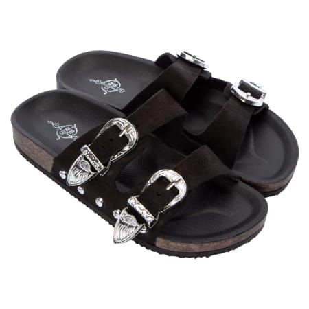 Ladies Western Double-Buckle Slide Sandals | Five Below