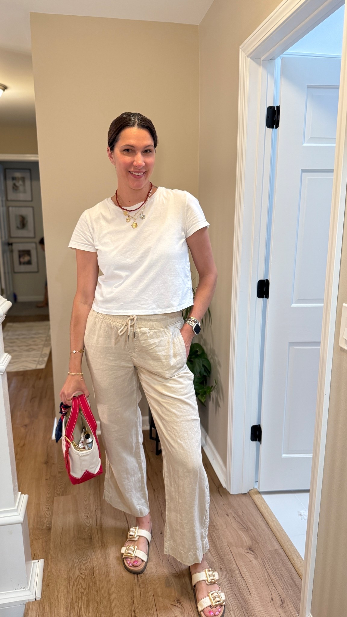 Summer casual ootd 

Linen blend pants size med
White tee

LL bean, boat and tote, summer bag, casual ootd, chic on a budget, SAHM ootd, mom on the go, quince, target, schutz 

#LTKMidsize #LTKSeasonal #LTKStyleTip