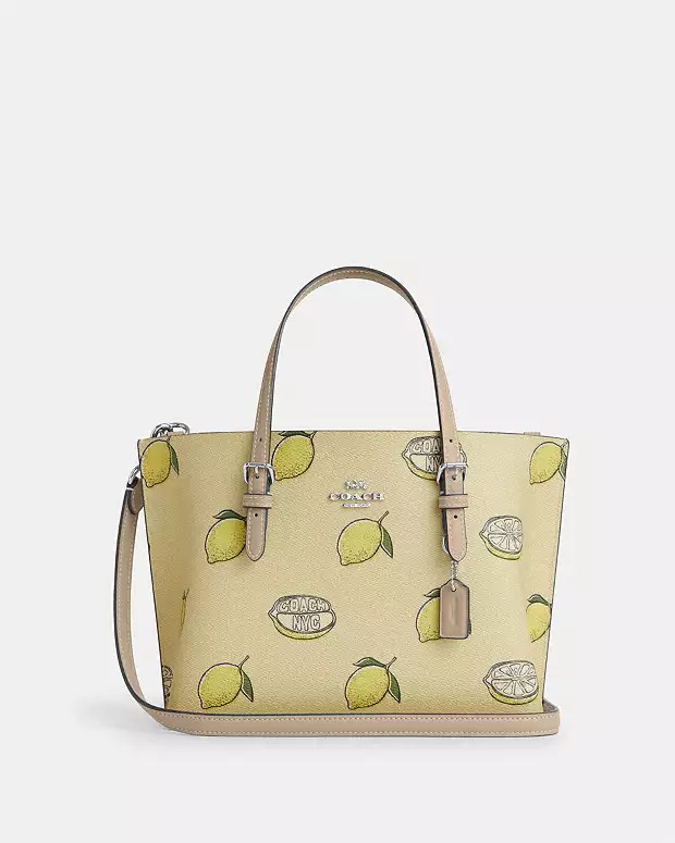 Mollie Tote Bag 25 With Lemon Print | Coach Outlet US