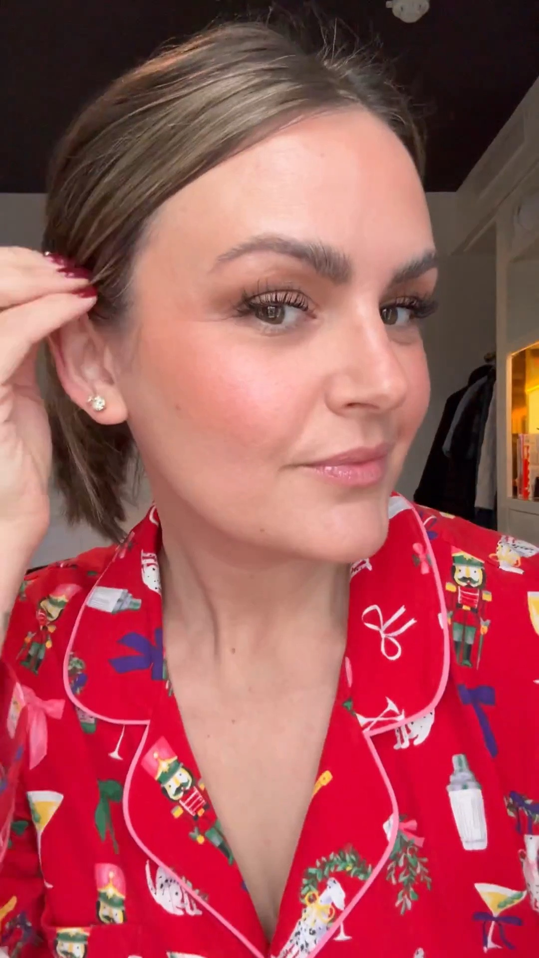 My go-to makeup routine 
*also linked the bag & pjs (size large) 

Primer: CT setting spray
Brow pencil, shade Brunette
Kosas tinted spf 40
Elf halo glow, shade 2 (fair/light)
Armani concealer, shade 5
Tarte corrector, shade light-medium peach
Contour/shaping stick, shade medium
Saie Bronzer, shade Spritz
Eyeshadow Primer
Rare beauty liquid blush, shade Joy
Tarte eyeshadow palette, shades Motivator, Innovator & Creator
Setting/brightening powder, shade 3
Kosas powder blush, shade Dreamland
Setting Spray

Mascara, washable black
Lip liner, Wherever walnut 
Gloss, Crystal clear, Makeup video, makeup tutorial, everyday makeup, grwm

#LTKBeauty #LTKGiftGuide #LTKHoliday