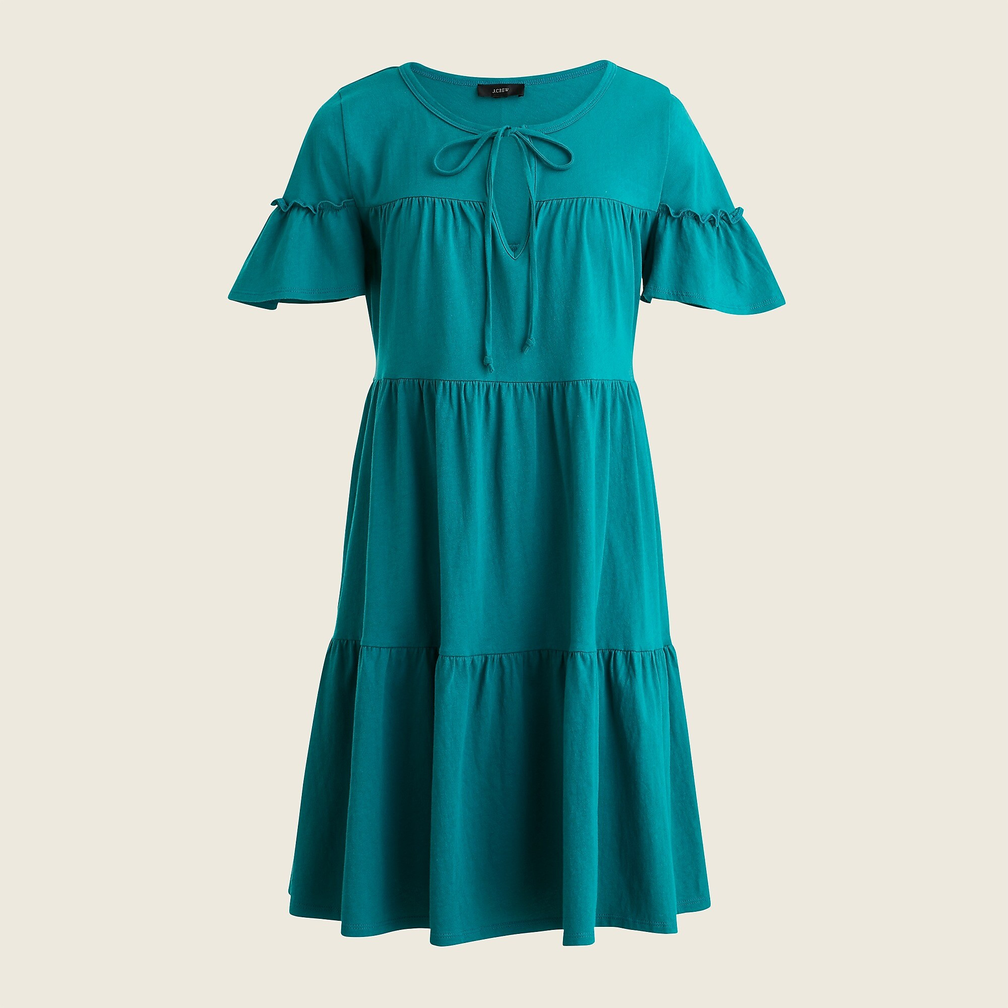 Broken-in jersey tiered mini dress | J. Crew US