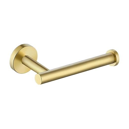 KES Bathroom Toilet Paper Holder Brushed Brass Wall Mount Toilet Roll Holder SUS304 Stainless Ste... | Amazon (US)