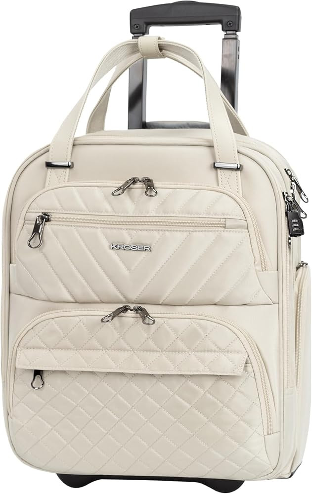 KROSER Carry On Underseat Multi-functional, 16-inch Underseater Lightweight Overnight Suitcase fo... | Amazon (US)