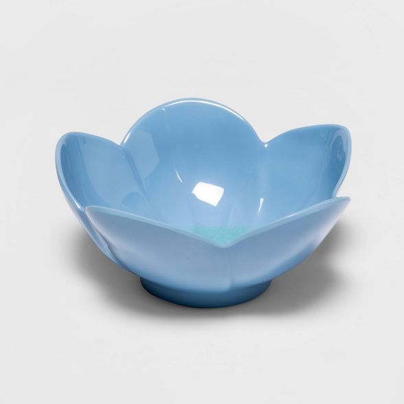 14oz Melamine Flower Dining Bowl Blue - Spritz™ | Target