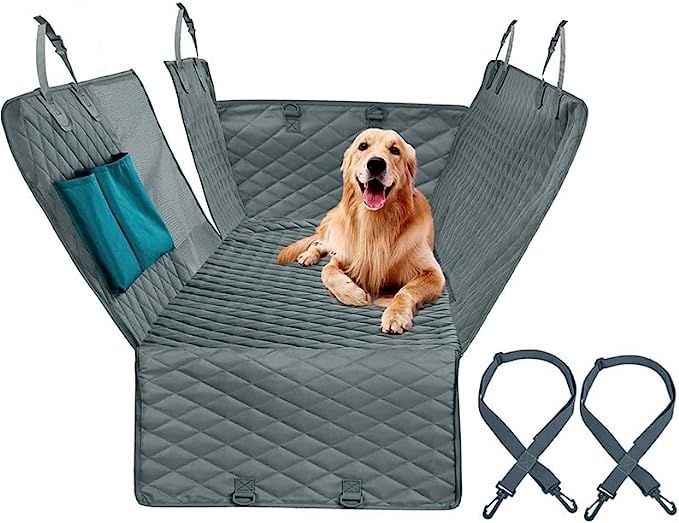 Dog Car Seat Cover Waterproof No-slip, 4 in 1 Anti Scratch Pet Rear Seat Protector with Mesh Wind... | Amazon (US)