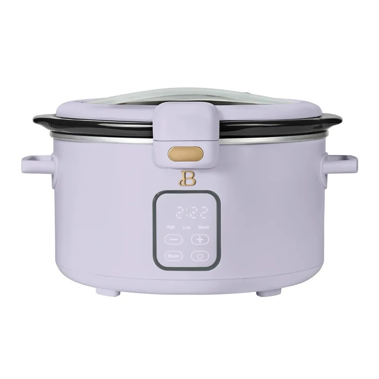Beautiful 4 Qt Digital Slow Cooker with Hinged Locking Lid, Lavender by Drew Barrymore | Walmart (US)