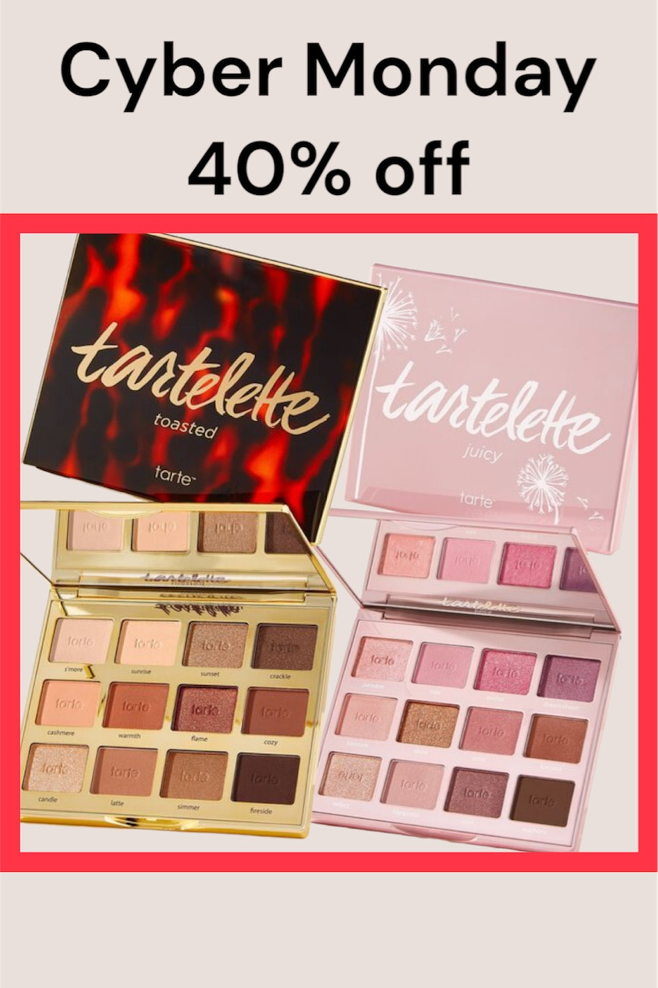 Cyber Monday Tarte almost everything 40%off #saleonsale

#LTKCyberweek #LTKGiftGuide #LTKHoliday