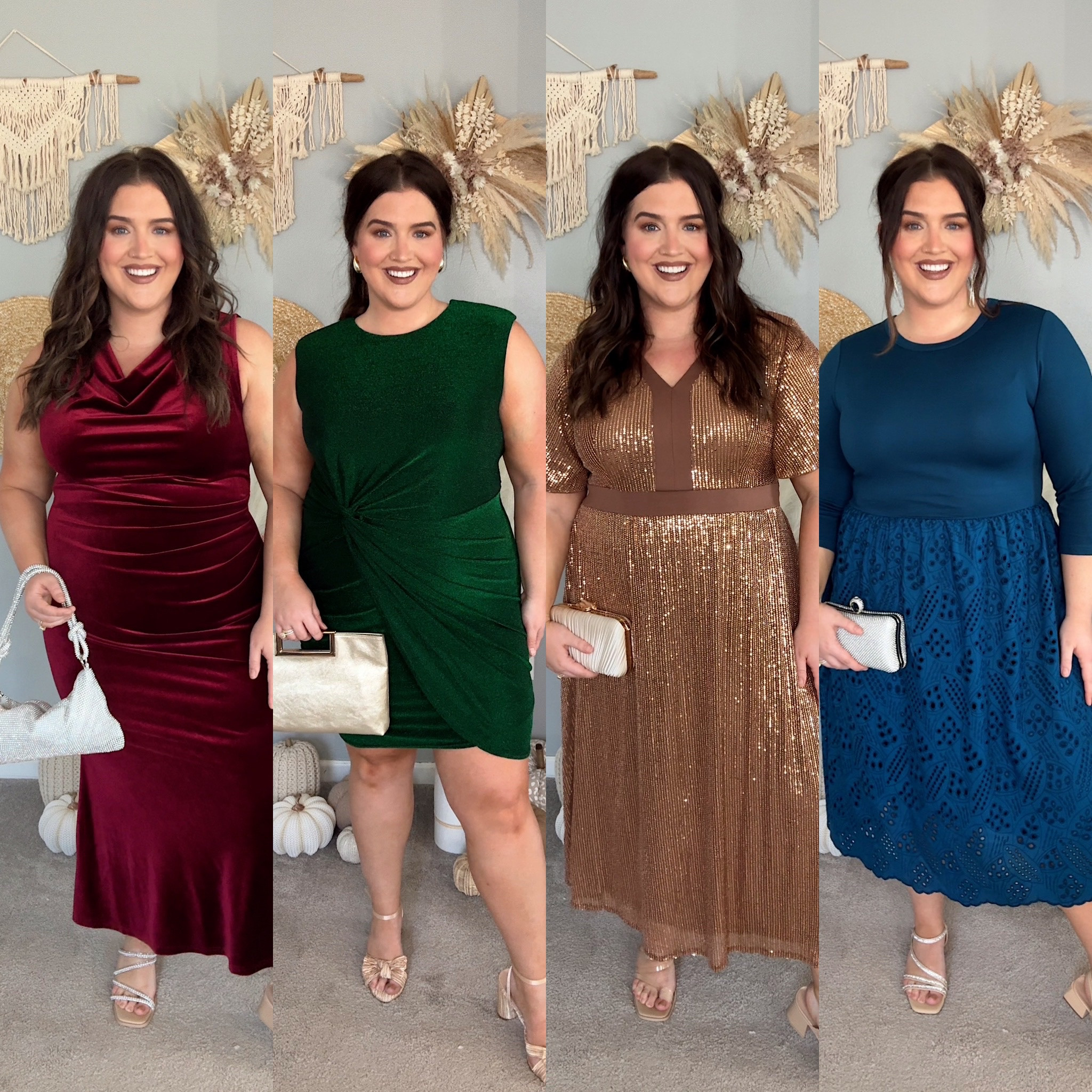 Amazon special occasion, holiday event and wedding guest dress inspo 👗🥂🪩 
Sizes left to right: 18, XXL, XL, XL

#LTKPlusSize #LTKParties #LTKHoliday