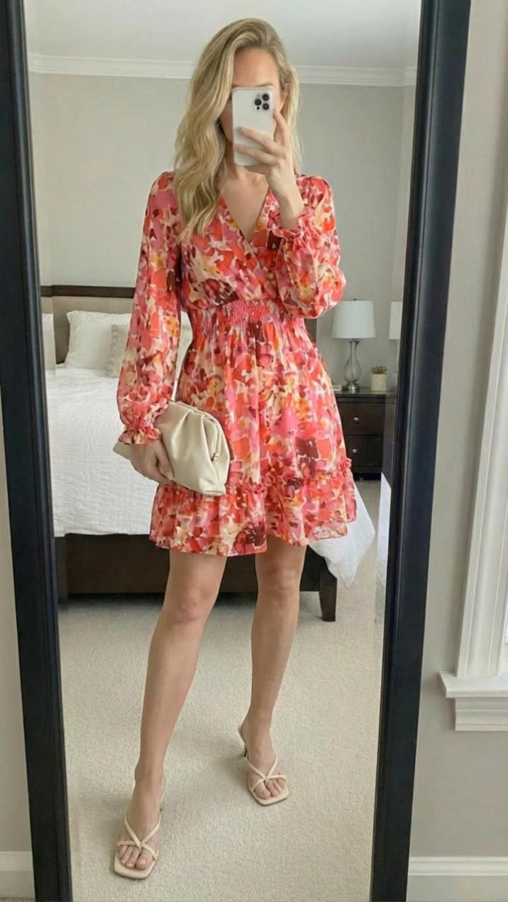 Hot pink floral perfection! 💕🌸
This hot pink floral chiffon dress is absolutely stunning! The long sleeves, wrap neck, and tie back details make it so romantic and feminine!
What I love about this dress:
✨ Vibrant hot pink floral print
✨ Flowy chiffon fabric
✨ Elegant wrap neckline
✨ Cute tie back detail
✨ Long sleeves for coverage
✨ Flowy A-line silhouette
The hot pink color is so bold and eye-catching! The chiffon fabric is lightweight and floaty - perfect for twirling! Love the wrap neck and tie back details that add such a sweet, romantic touch!
This dress is perfect for:

Spring events
Bridal showers
Baby showers
Wedding guest
Date night
Garden parties
Birthday celebrations

Style it with nude heels and delicate jewelry for events, or white sneakers for a more casual vibe! The hot pink floral makes such a statement - you'll definitely turn heads!
The long sleeves make it versatile for different seasons and the mini length keeps it fun and flirty!
Shop this dress by following me in the LTK app 🛍️
#LTKfinds #LTKstyletip #LTKunder50 #hotpinkdress #floraldress #chiffondress #minidress #wrapneck #longsleeves #springdress #weddingguest #partydress #floralprint #ootd #outfitinspo #dressseason #statementdress #boldcolors #pinkandfloral #romanticdress 

 #LTKSpringSale #LTKmomlife #LTKTravel