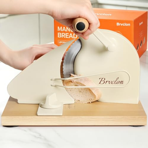 Brvclon Manual Bread Slicer Adjustable Thickness, Hand Crank Bread Slicer for Homemade Sourdough ... | Amazon (US)
