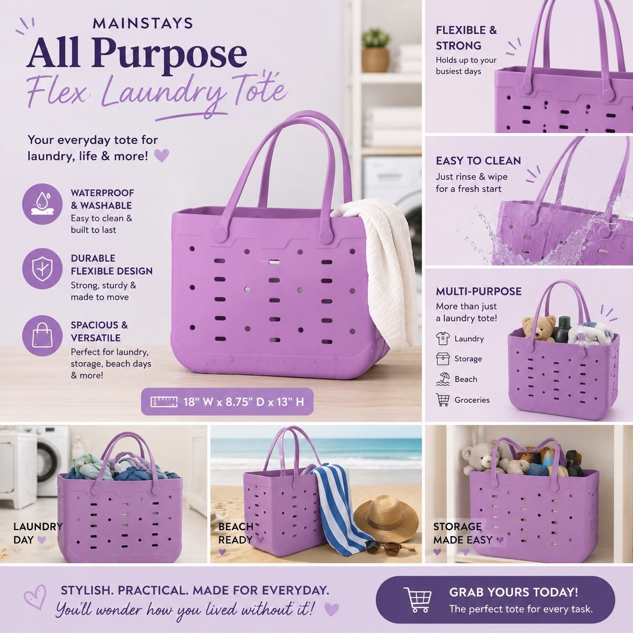 ✨ STOP SCROLLING — this tote does EVERYTHING 👀💜

Laundry basket, beach bag, grocery tote, storage bin… this viral flex tote is the everyday essential you didn’t know you needed! 🙌

✔️ Waterproof & washable
✔️ Lightweight but super sturdy
✔️ Perfect for laundry, pool days, road trips & more
✔️ The prettiest orchid bloom color 💜 and multiple others. 

At under $20, it’s the kind of purchase you’ll use EVERY single day 🛒✨

Tap the link and grab yours before they sell out.

#LTKmomlife #LTKHome #LTKSwim