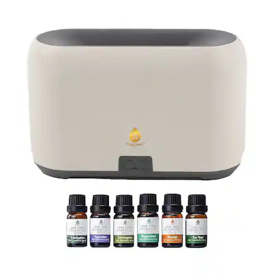 Pursonic - FlameGlow Aromatherapy Diffuser & 6-Pack Essential Oils Wellness Bundle – Pure Relax... | Best Buy U.S.