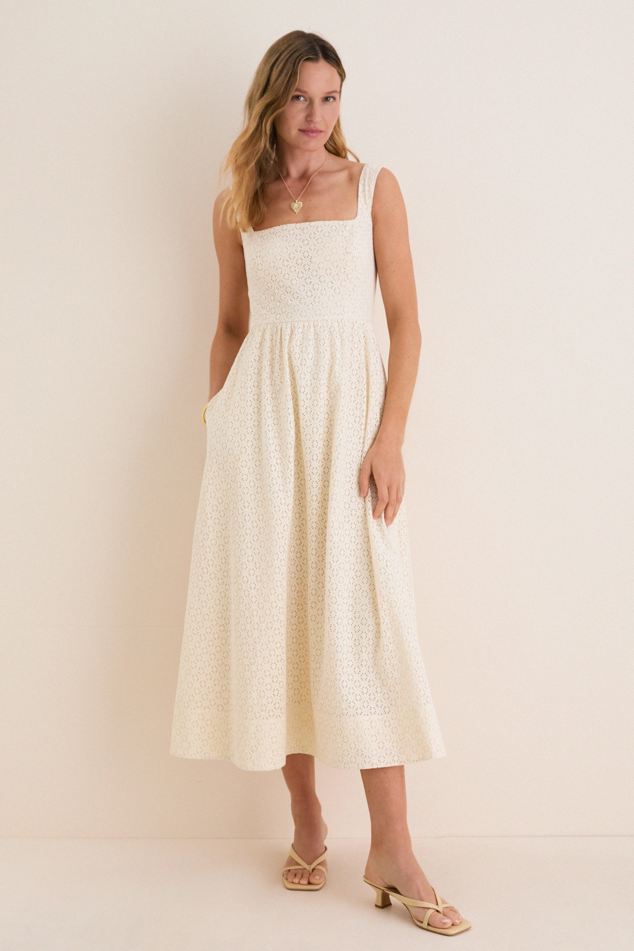 Porcelain Eyelet Esme Dress | Tuckernuck (US)