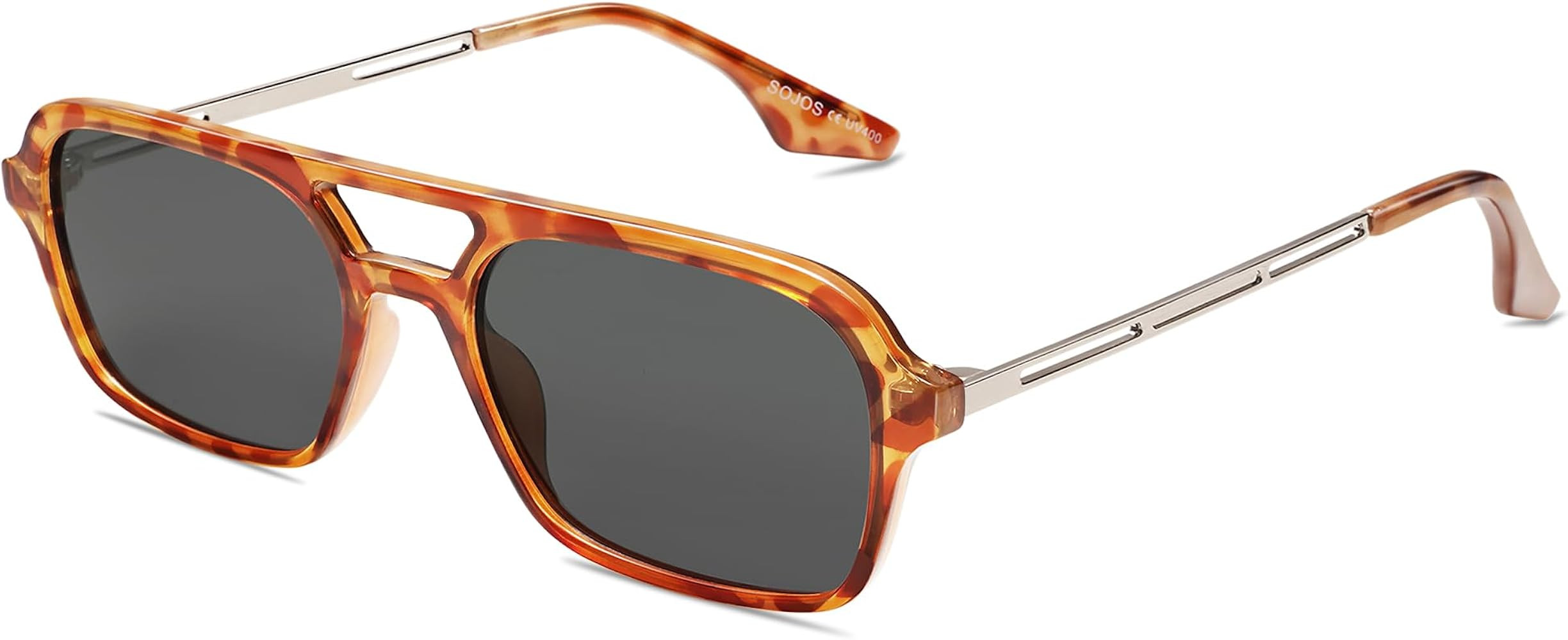 SOJOS Vintage Polarized Aviator Sunglasses for Women Men 70s Retro Flat Narraw Rectangular Womens... | Amazon (US)