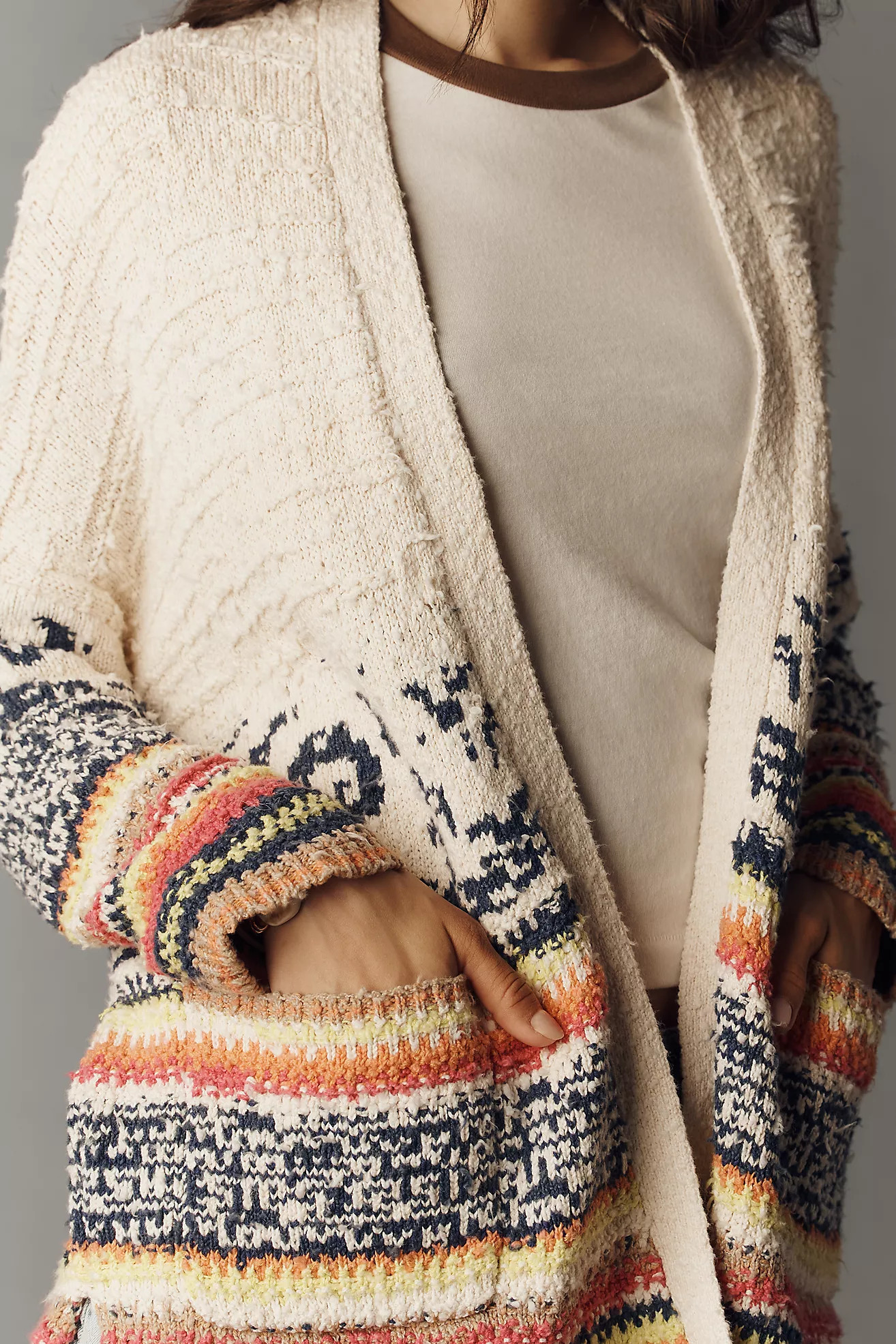 Pilcro Longline Open-Front Cardigan Sweater | Anthropologie (US)