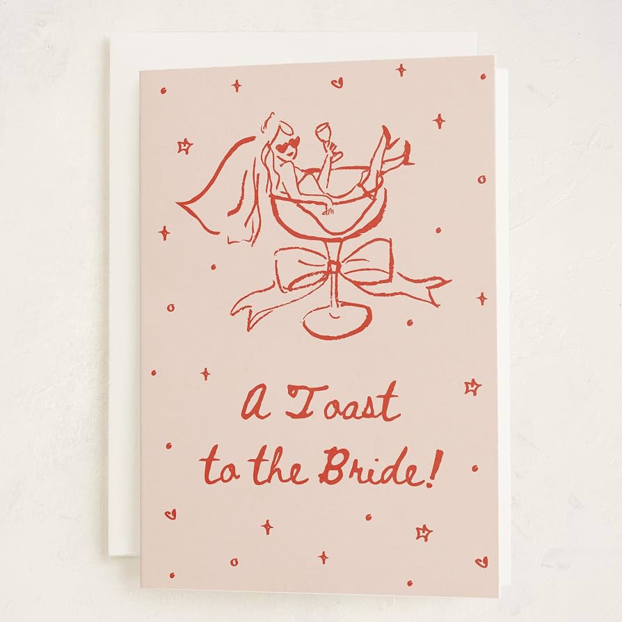 Minted | Wedding & Bridal Shower Card, 5x7 w/Envelope | Cheers to Love | Amazon (US)