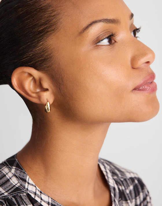 Textured Small Hoop Earrings | Madewell