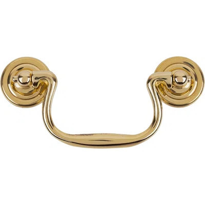 Plain Cast Brass Swan Neck Drawer Bail Pull Handle ( Centers: 3 1/2" ) | Wayfair North America
