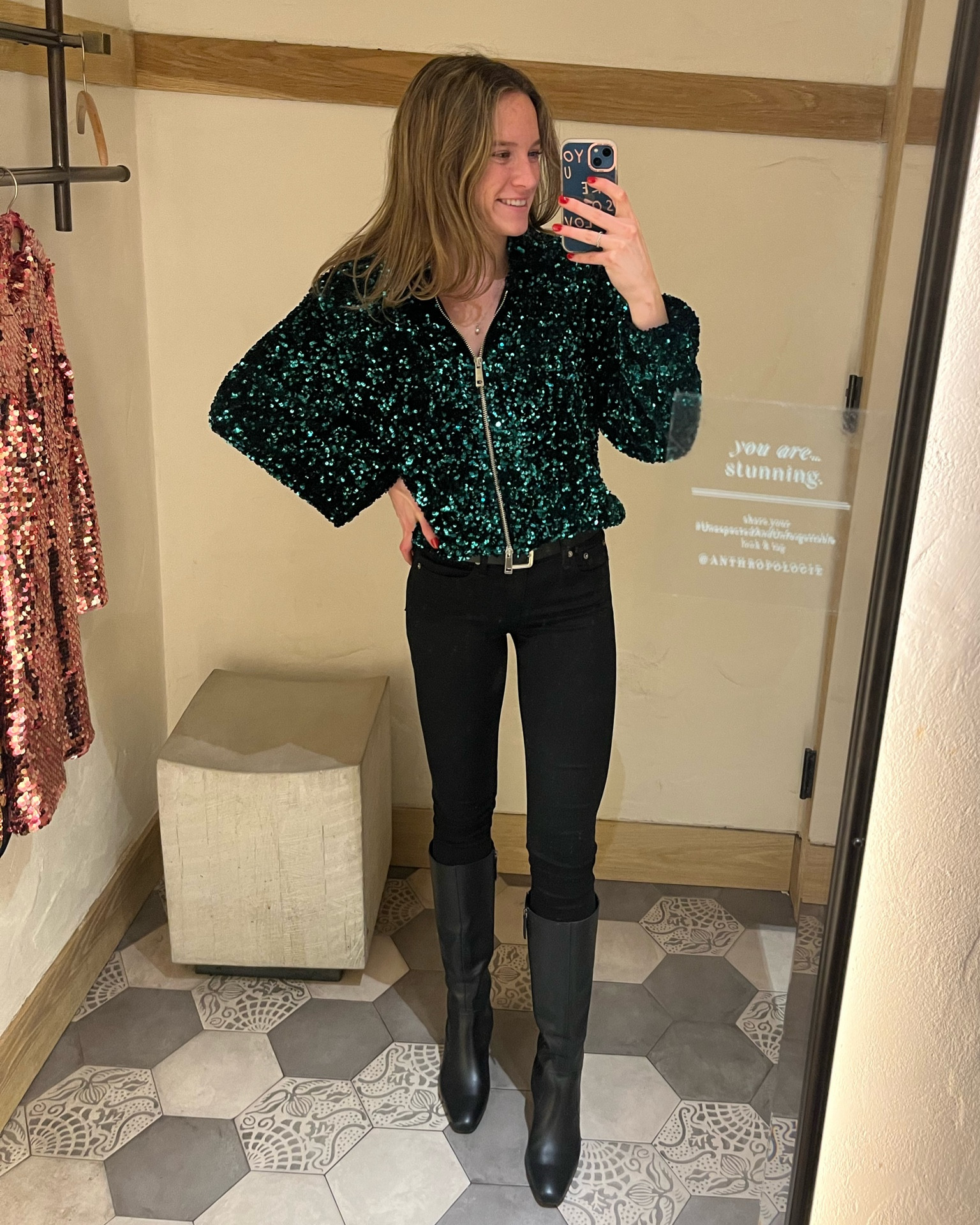 in love with this green sequin jacket🤩🤩🤩🤩

#LTKGiftGuide #LTKstyletip #LTKSeasonal