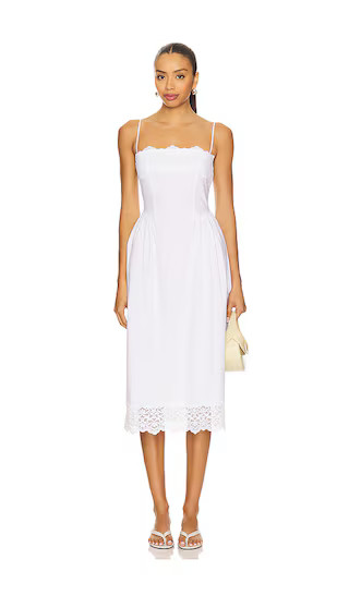 x REVOLVE Maxine Midi Dress in White | Revolve Clothing (Global)