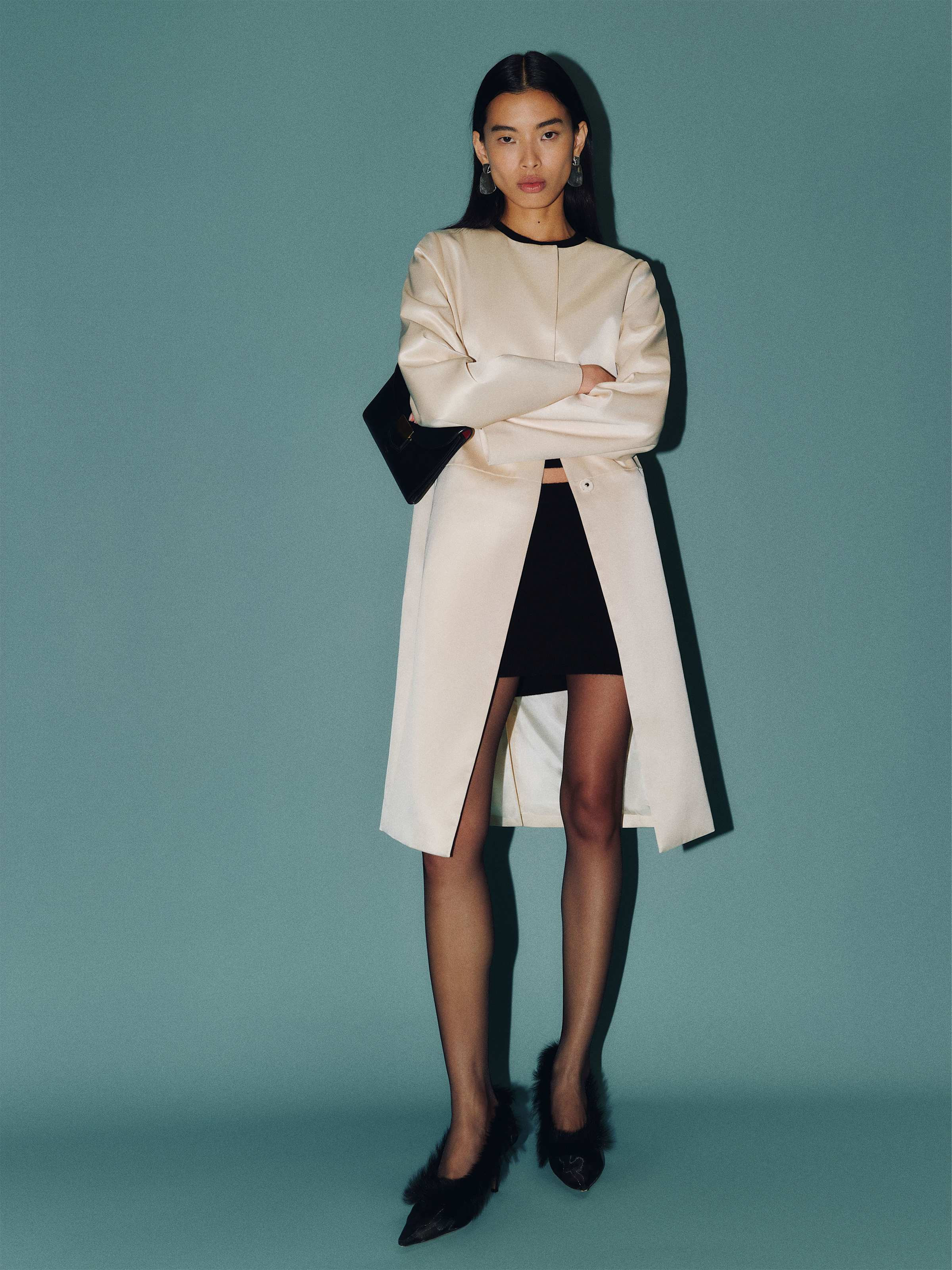 Stella Satin Coat | Reformation (Global)