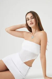Sheer Mesh Handkerchief Tube Top | Forever 21 (US)