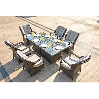 Lockehaven Rectangular 6 - Person 70.8" Long Dining Set with Cushions | Wayfair North America
