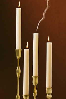 Fluted Taper Candles, Set of 4 | Anthropologie (US)