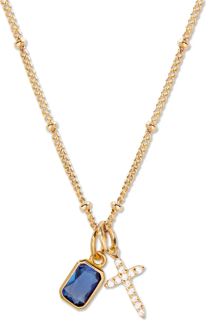 Josephine Cross & Birthday Pendant Necklace | Nordstrom