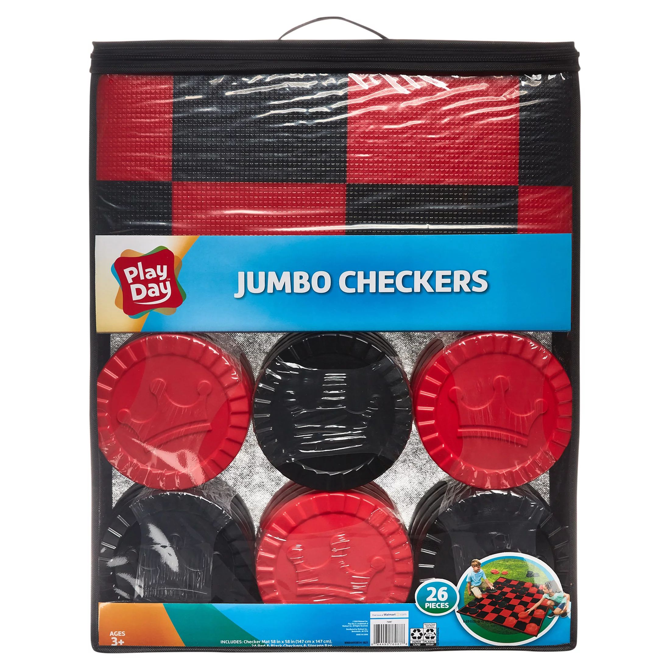 Play Day Jumbo Checkers Play Set | Walmart (US)