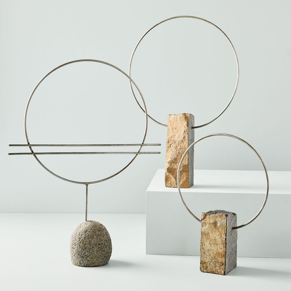 River Rock &amp; Metal Sculptural Objects | West Elm (US)