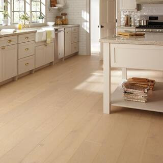 HOMELEGEND Wire Brushed White Oak 3/8 in. Thick x 7-1/2 in. Wide x Varying Length Click Lock Hard... | The Home Depot