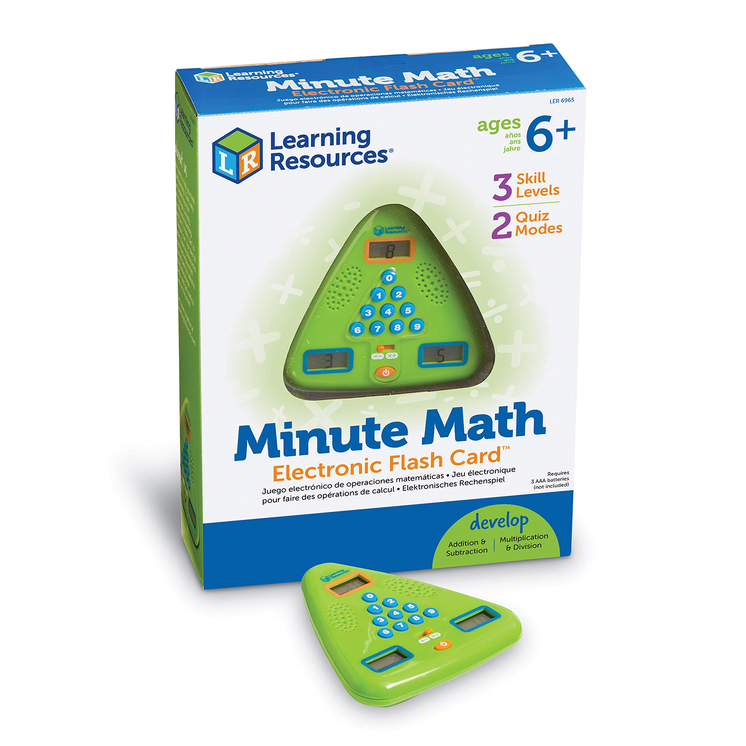 Learning Resources Minute Math Electronic Flash Card, Homeschool, Early Algebra Skills, 3 Difficu... | Amazon (US)