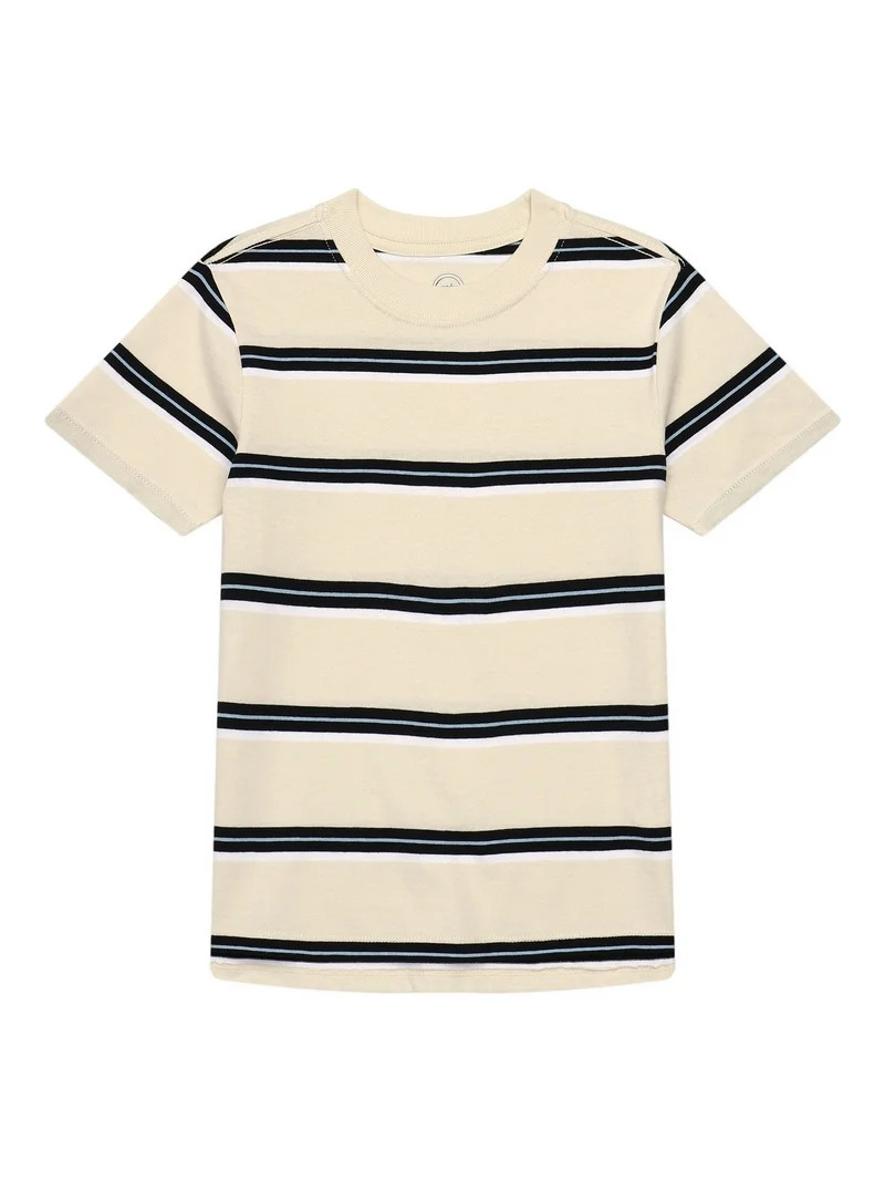 Wonder Nation Short Sleeve Stripe Tee | Walmart (US)