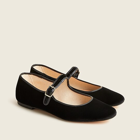 Velvet Mary Jane flats | J.Crew Sale | Black Friday | Velvet Shoes | Holiday Outfit  | J. Crew US