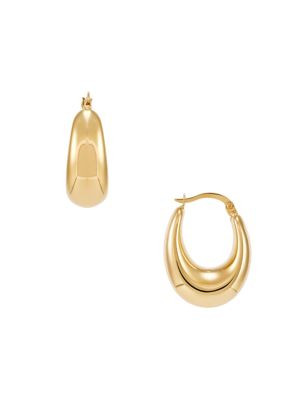 Saks Fifth Avenue 14K Yellow Gold Oval Hoop Earrings on SALE | Saks OFF 5TH | Saks Fifth Avenue OFF 5TH