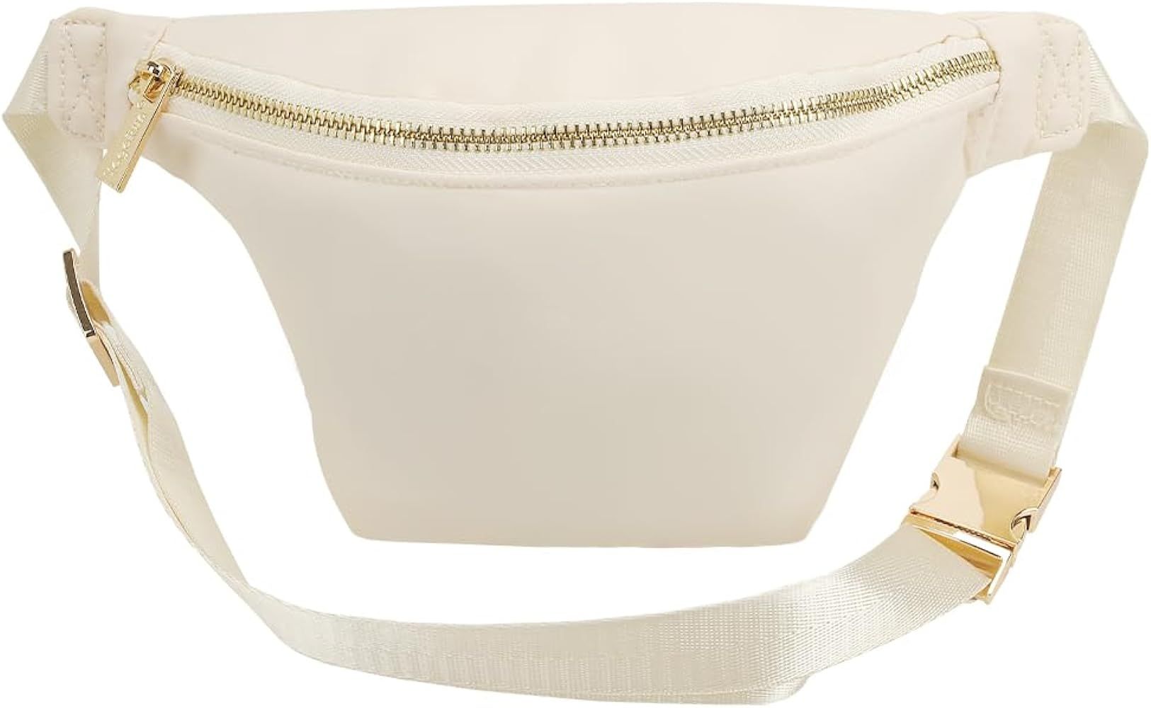 YogoRun Small Fanny Pack Nylon Waist Pack Mini Belt Bag Crossbody bags for Women Beige Waist Bag ... | Amazon (US)