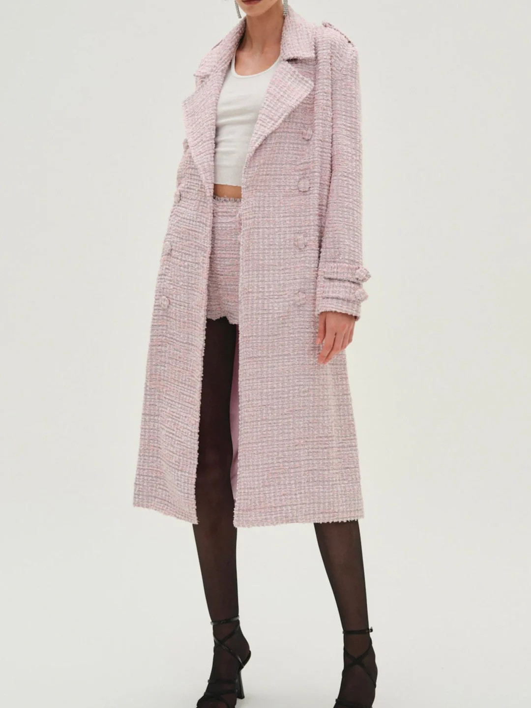 Strawberry Cream Tweed Coat | For Love & Lemons