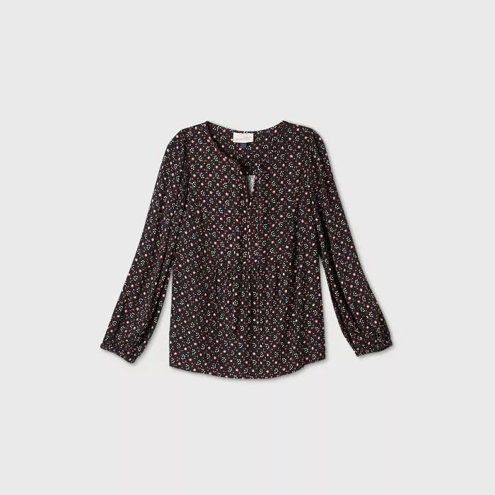 Women's Long Sleeve Tie-Front Peasant Top - Universal Thread™ | Target