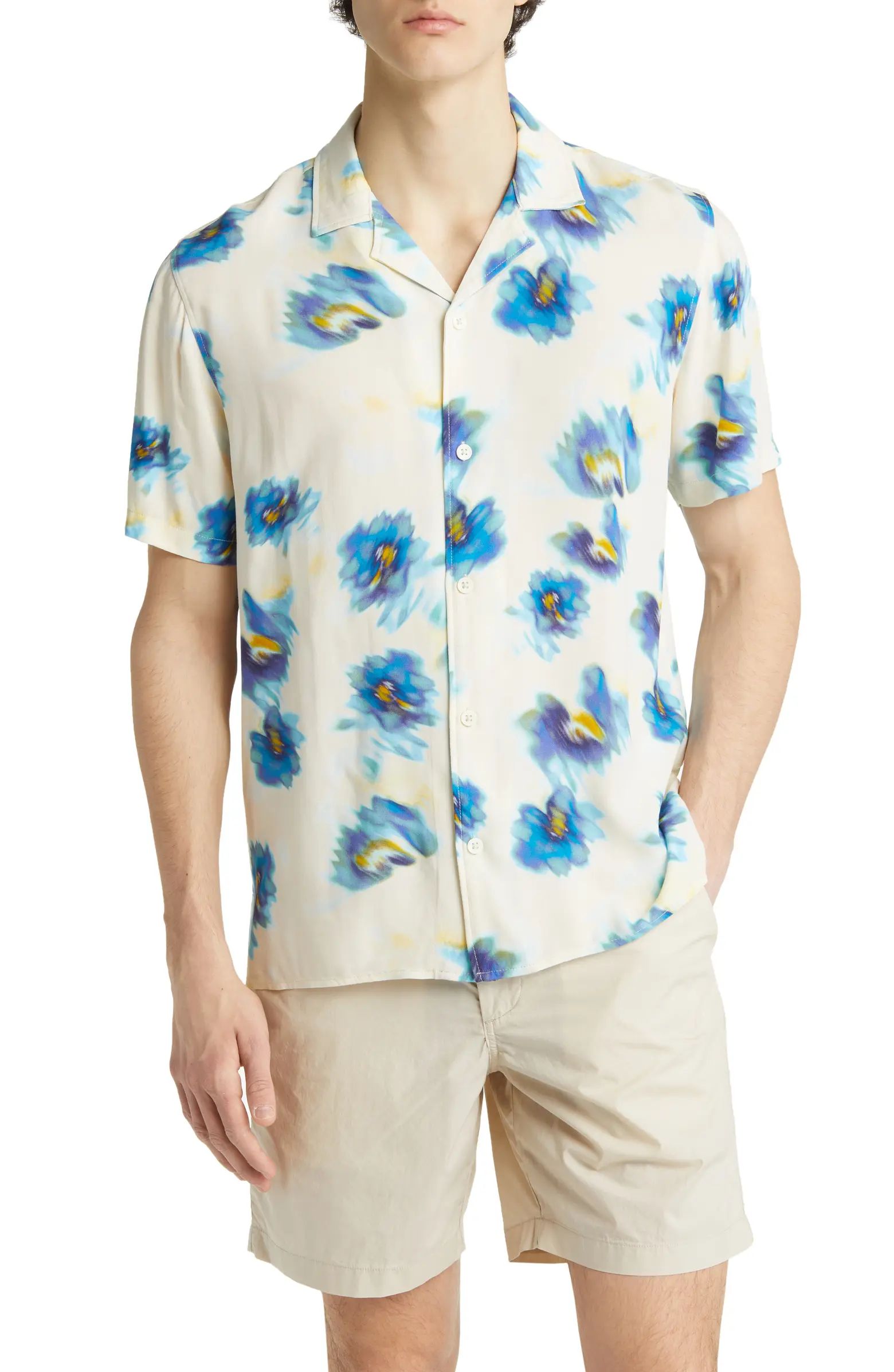 Floral Short Sleeve Button-Up Camp Shirt | Nordstrom