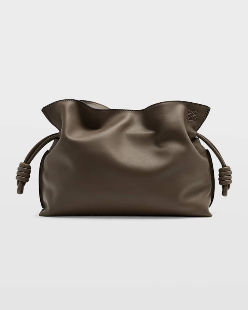 Loewe Flamenco Drawstring Knot Clutch Bag | Neiman Marcus