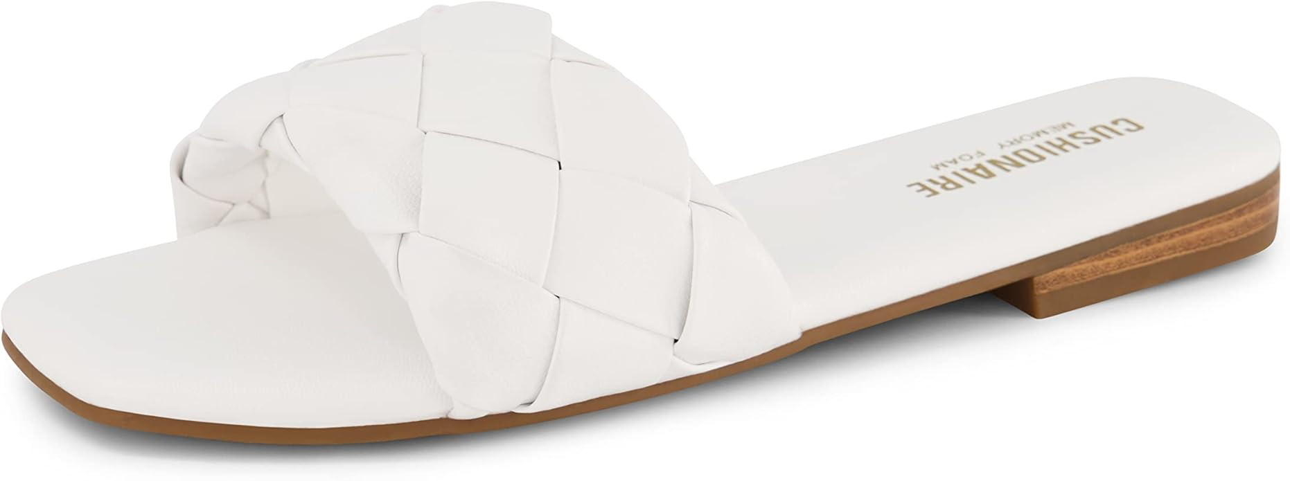 CUSHIONAIRE Women's Franca woven slide sandal +Memory Foam, Wide Widths Available | Amazon (US)
