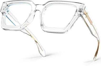 VISOONE Blue Light Blocking Glasses with TR90 Rectangle Frame and Chic Preppy Look for Women Men ... | Amazon (US)