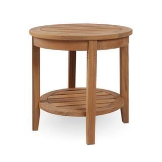 Cambridge Casual Heaton Natural Teak Wood Outdoor Side Table 180670-TW-XX-XX-XX - The Home Depot | The Home Depot