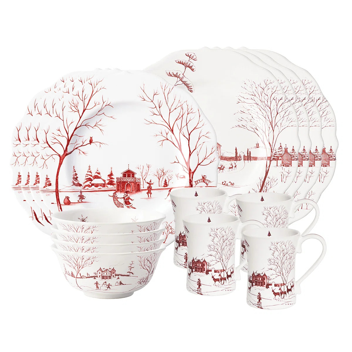 Country Estate Winter Frolic 16 - Piece Place Setting - Service for 4 | Perigold