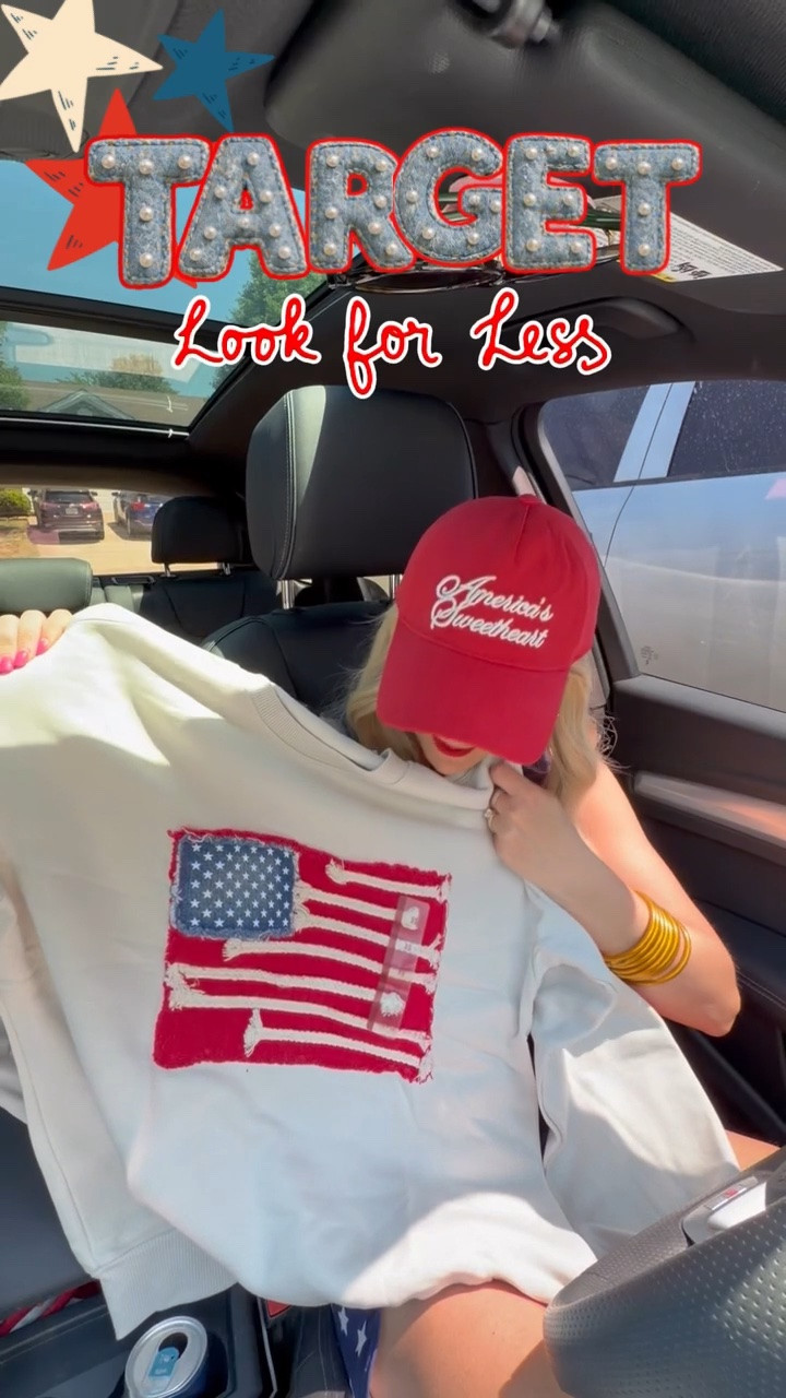 Target look for less! Flag sweater shirt! Perfect for MDW AND THE 4th! 🧨🇺🇸❤️