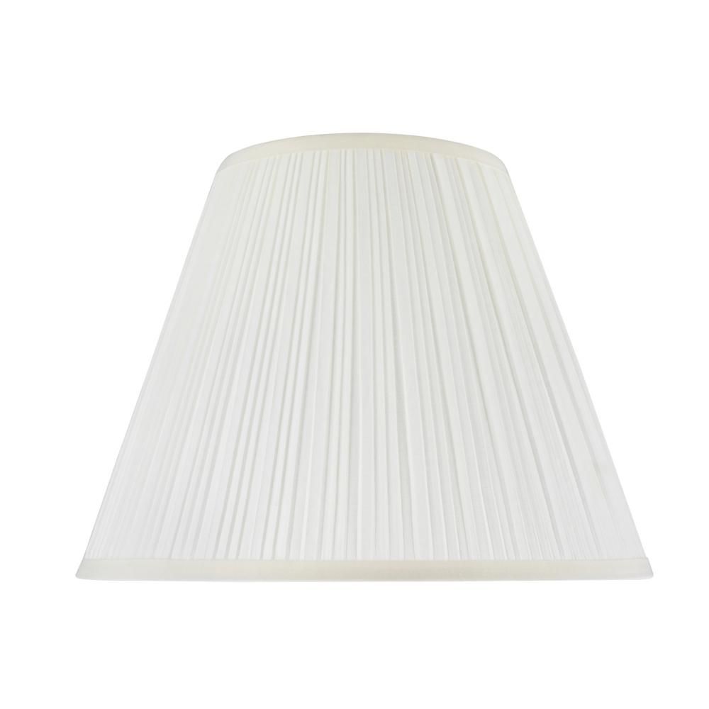 14 in. x 11 in. Off White Pleated Empire Lamp Shade | The Home Depot