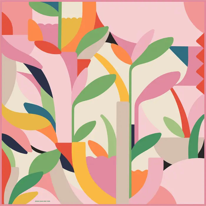 Double Sided Silk Scarf Of Spring Garden Harmony | Nordstrom